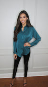 AMBER SATIN BLOUSE-PINE